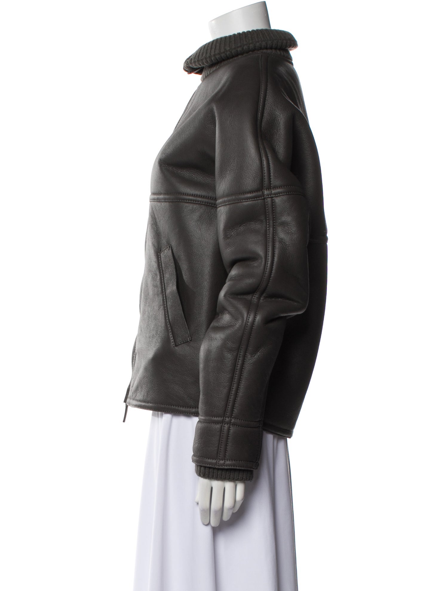 Berluti Leather Puffer Coat